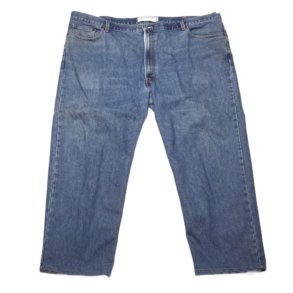 Levi's 550 Relaxed Fit Men's Jeans W48 L30 Blue Denim Cotton Blend